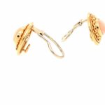 Korallen Ohrclips Emaille Gelbgold 750/ 18K - Bild 8 Vorschau