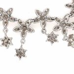 Blütenoptik Collier 41,5 cm ca. 2,50 ct Diamanten Weißgold 750/ 18K - Bild 5 Vorschau