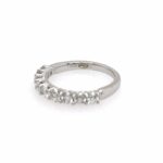 Halbmemoire Ring Gr. 56 ca. 1,0 ct Diamanten Weißgold 375 - Bild 2 Vorschau