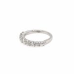 Halbmemoire Ring Gr. 56 ca. 1,0 ct Diamanten Weißgold 375 - Bild 3 Vorschau