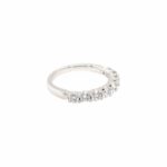 Halbmemoire Ring Gr. 56 ca. 1,0 ct Diamanten Weißgold 375 - Bild 4 Vorschau