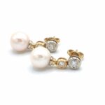 Perlen Ohrstecker ca. 0,40 ct Diamanten Bicolor 750/ 18K Vorschau