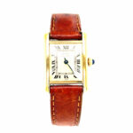Cartier Tank Vermeil Ref. 366001 925 Sterling Silber vergoldet, Quarz VINTAGE - Bild 3 Vorschau