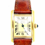 Cartier Tank Vermeil Ref. 366001 925 Sterling Silber vergoldet, Quarz VINTAGE - Bild 2 Vorschau