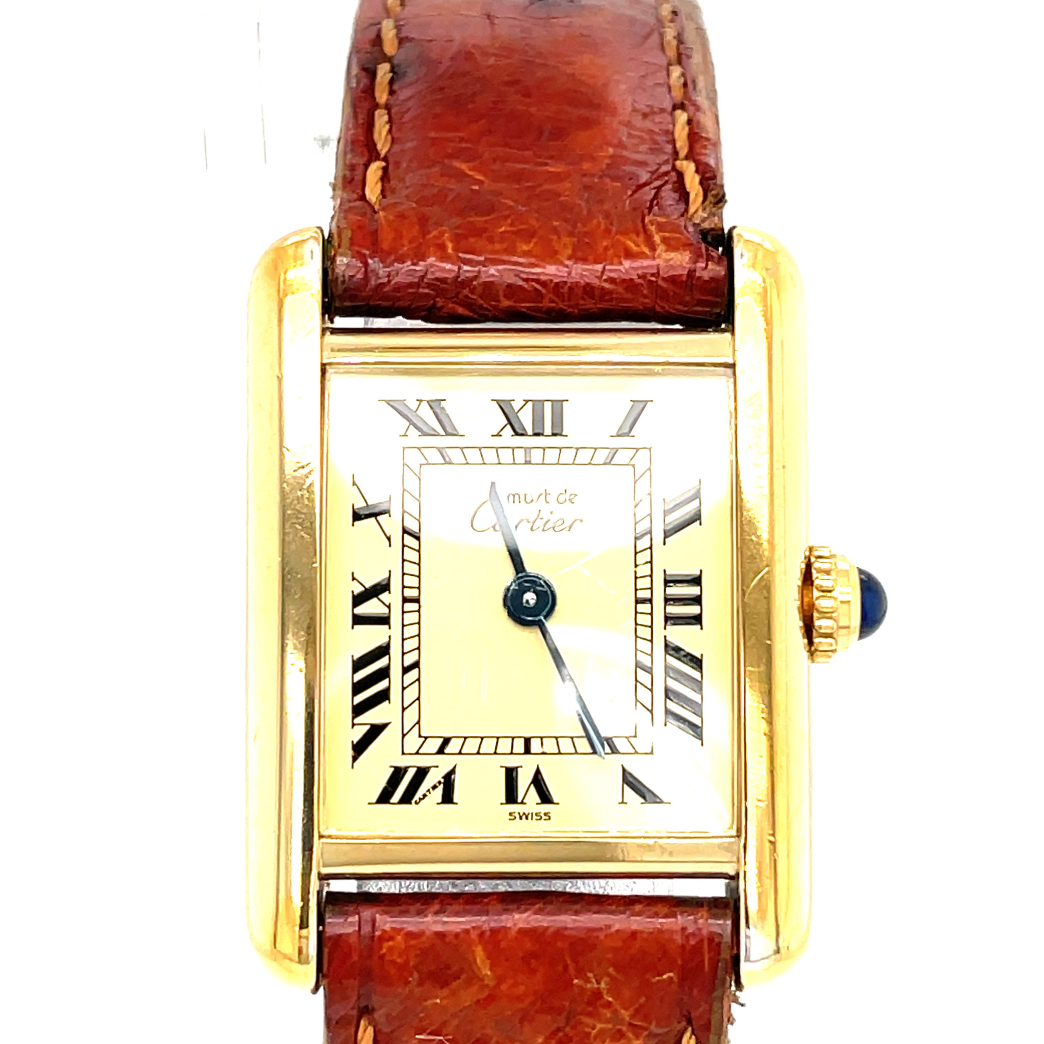 Cartier Tank Vermeil Ref. 366001 925 Sterling Silber vergoldet, Quarz VINTAGE - Bild 2