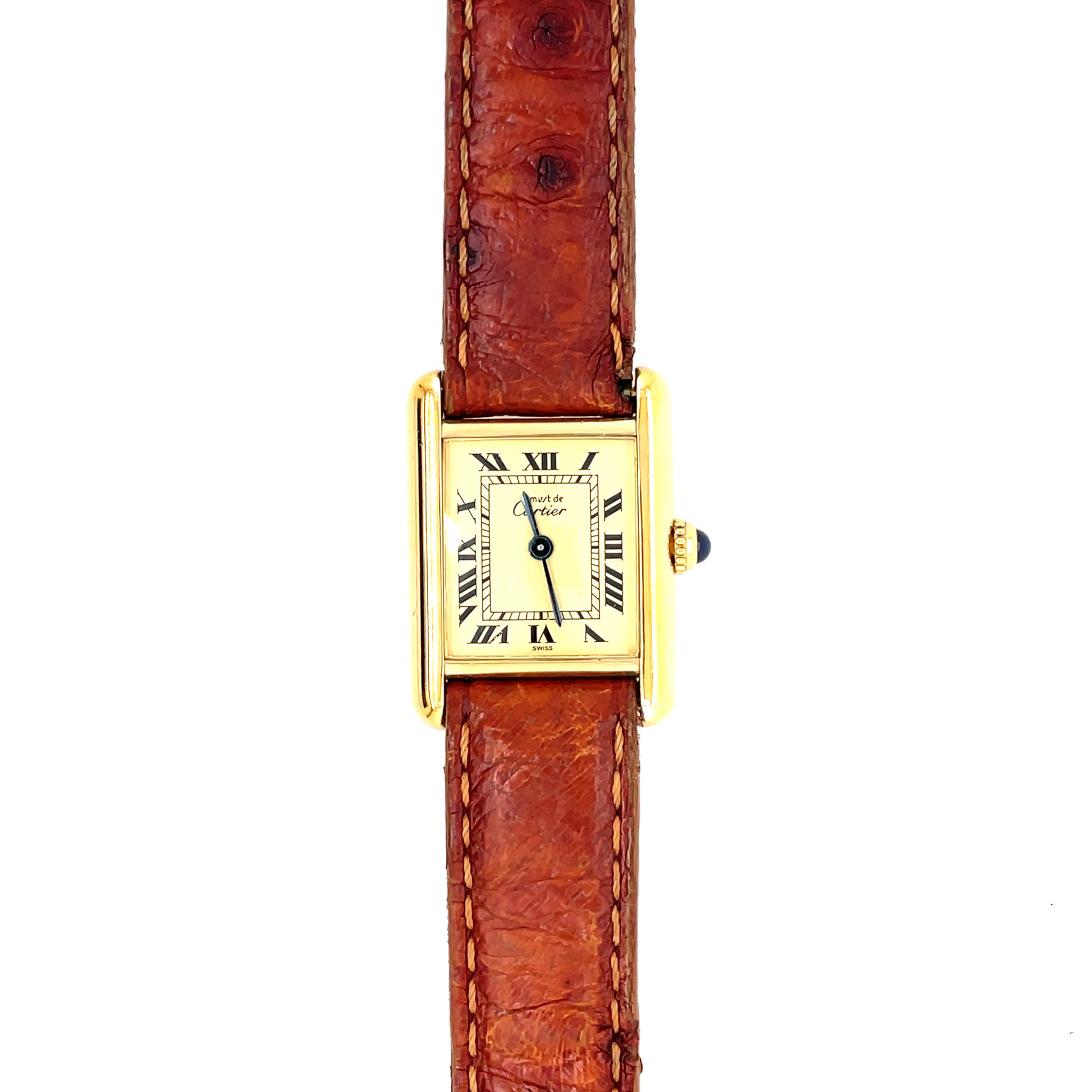 Cartier Tank Vermeil Ref. 366001 925 Sterling Silber vergoldet, Quarz VINTAGE - Bild 14