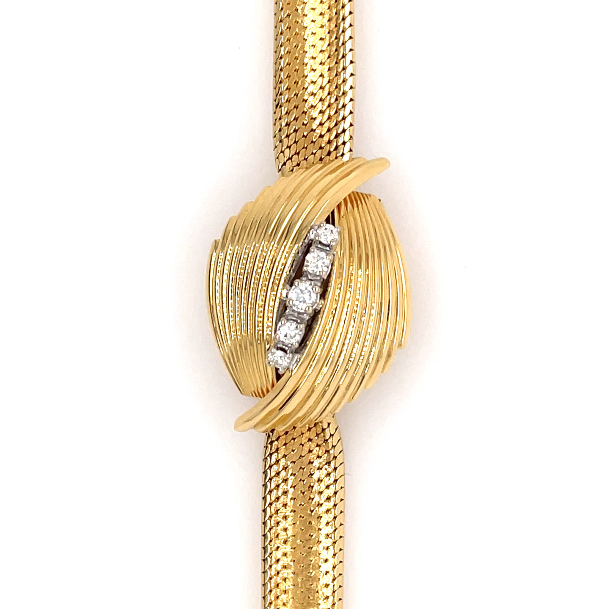 Chopard 1960s Ladys Cocktail Watch 750/18K Gold, Diamonds with Lid fully serviced