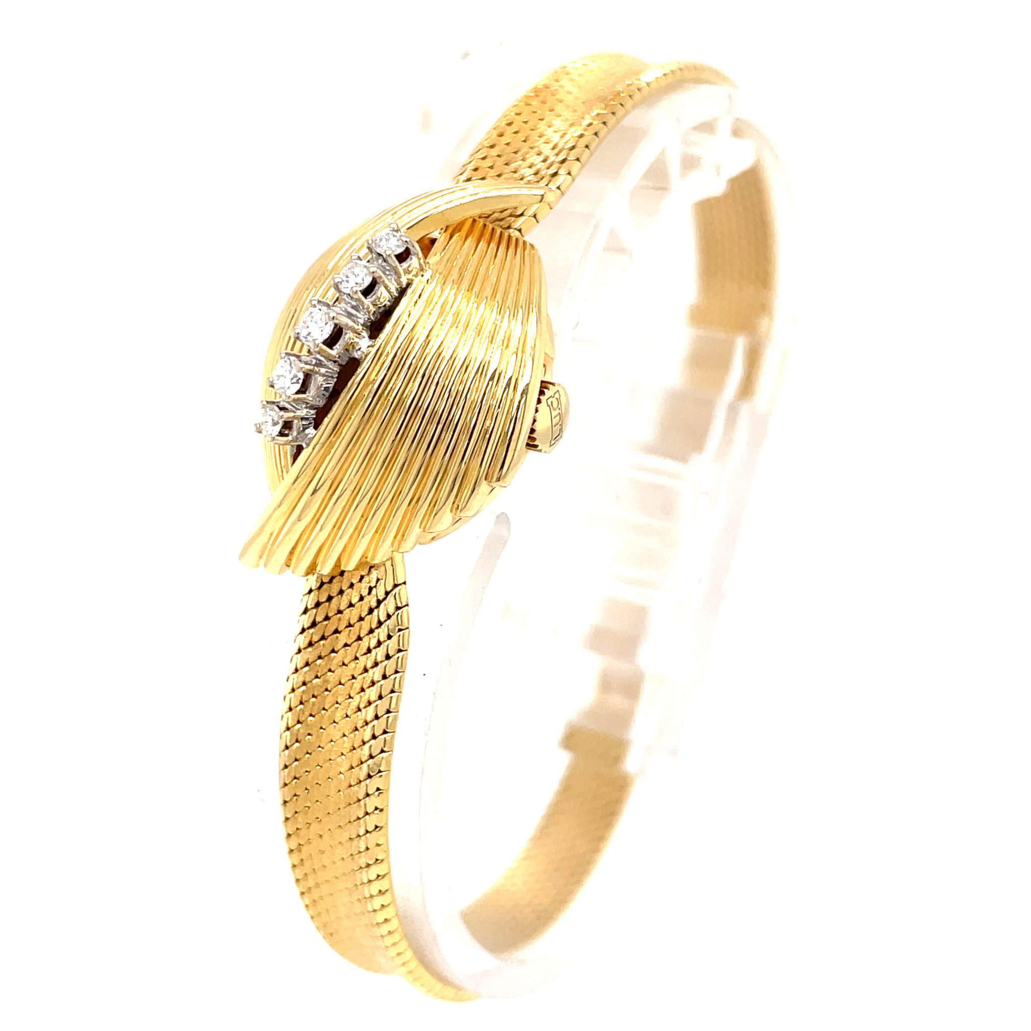 Chopard 1960s Ladys Cocktail Watch 750/18K Gold, Diamonds with Lid fully serviced - Bild 7