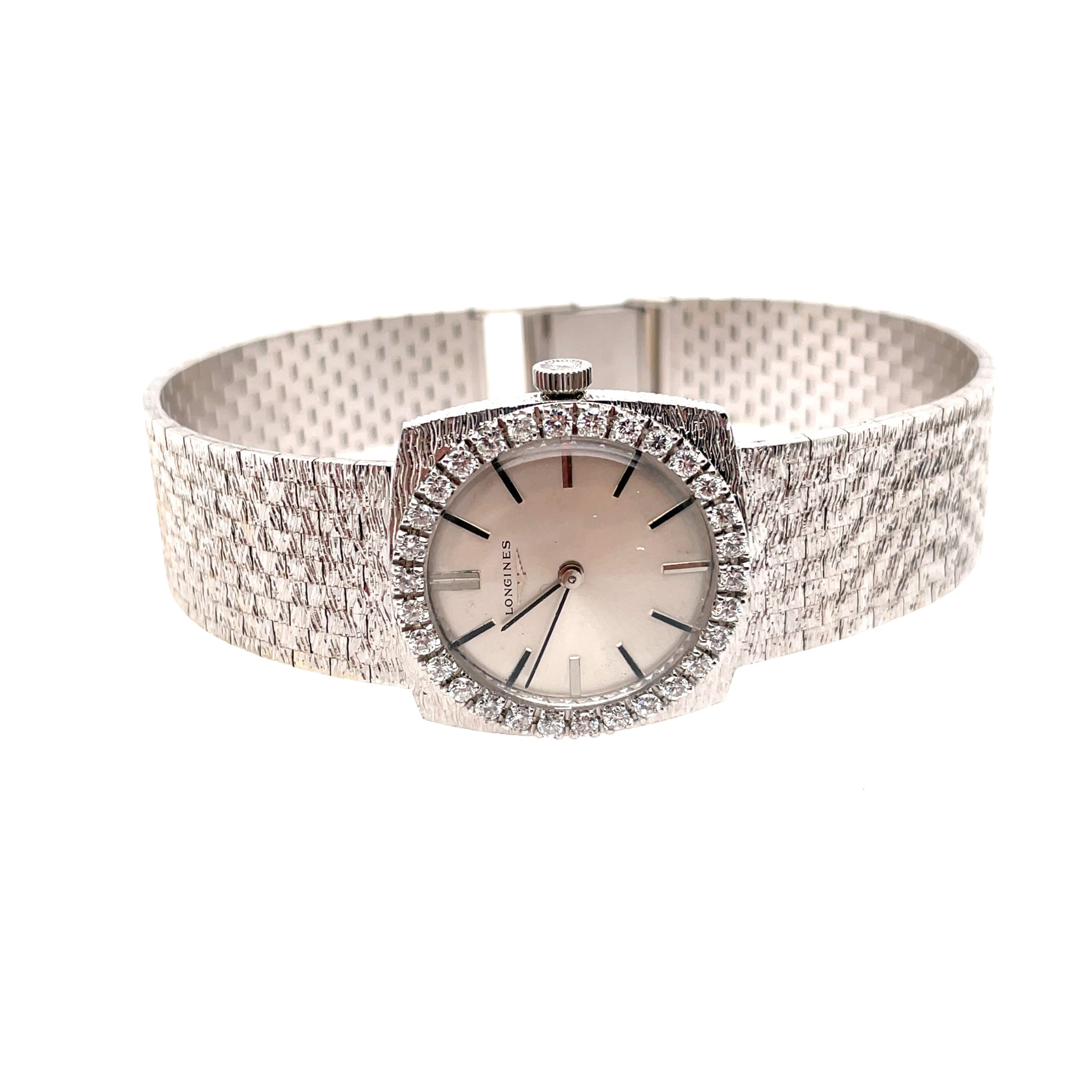 Longines Lady White Gold 750/18K Diamond Watch Vintage fully serviced 07/2022 - Bild 3