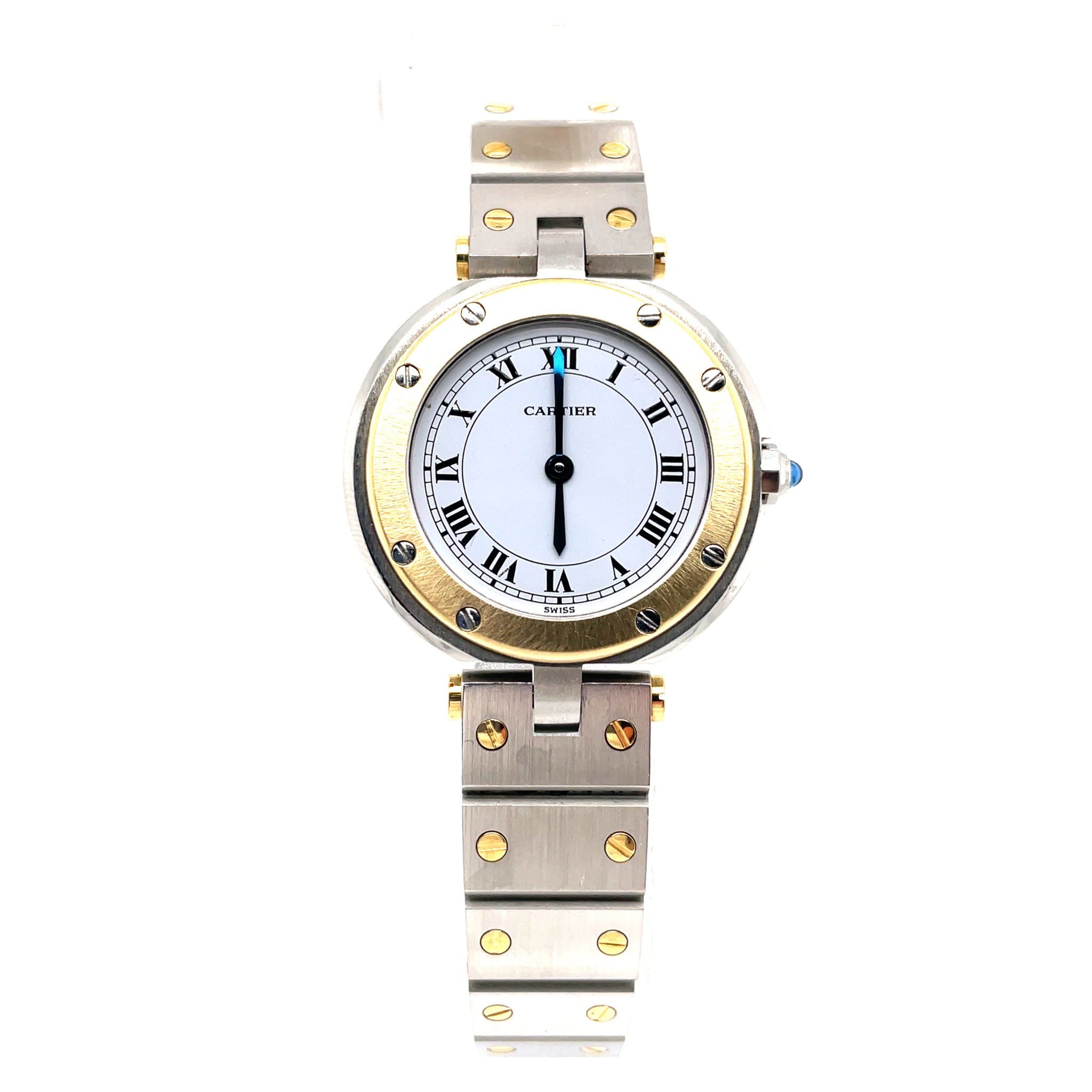 Cartier Santos Ronde Ref. 8191 Stahl/Gold ca. 1993 VINTAGE WATCH, Quartz, Service Papers