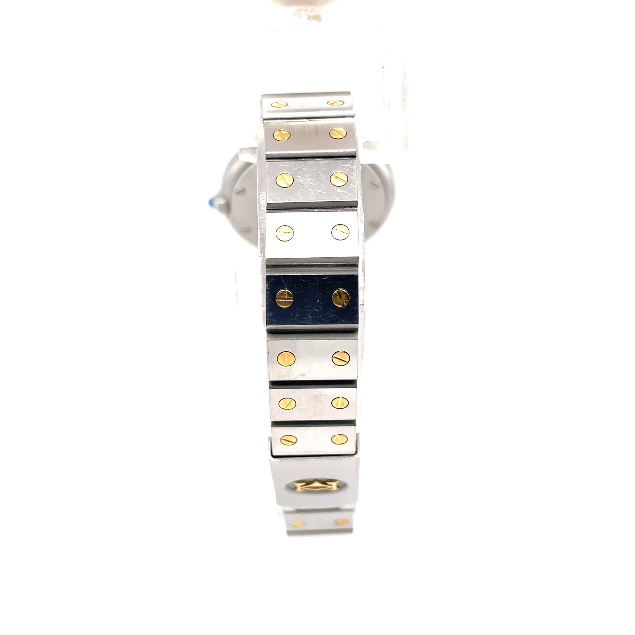 Cartier Santos Ronde Ref. 8191 Stahl/Gold ca. 1993 VINTAGE WATCH, Quartz, Service Papers - Bild 4