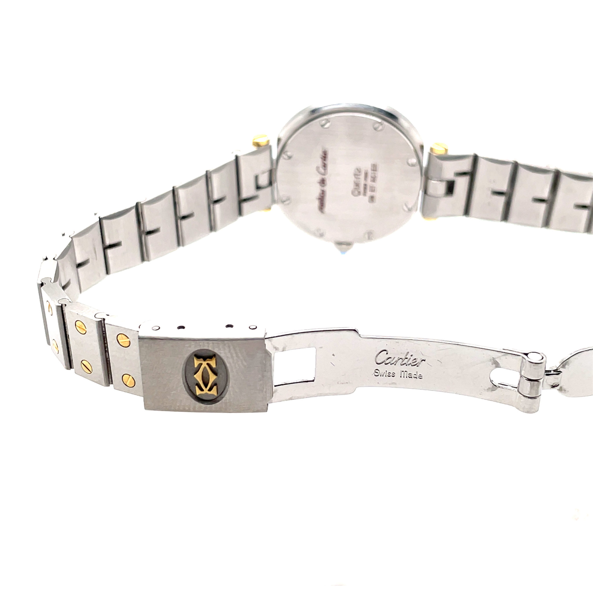 Cartier Santos Ronde Ref. 8191 Stahl/Gold ca. 1993 VINTAGE WATCH, Quartz, Service Papers - Bild 7