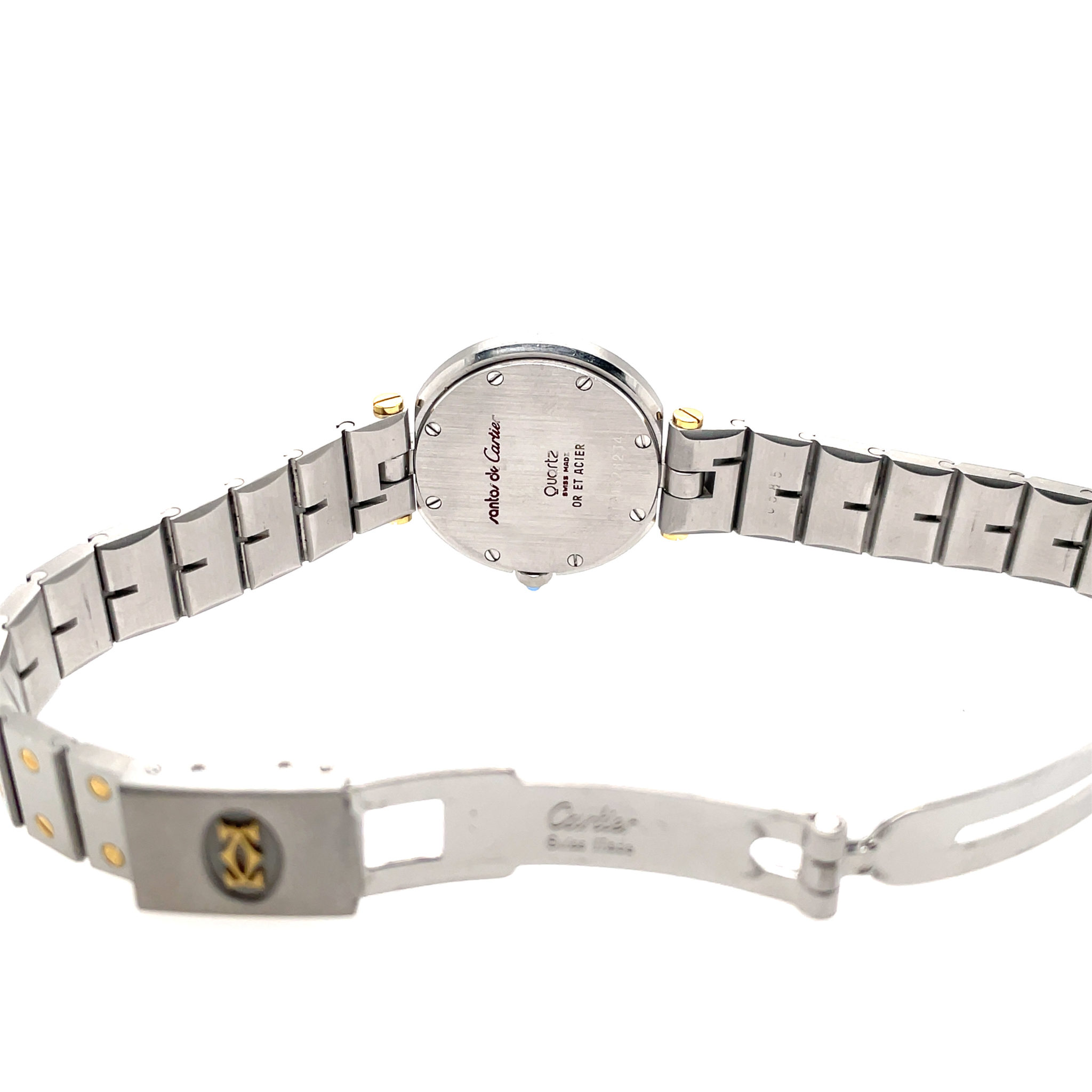 Cartier Santos Ronde Ref. 8191 Stahl/Gold ca. 1993 VINTAGE WATCH, Quartz, Service Papers - Bild 8
