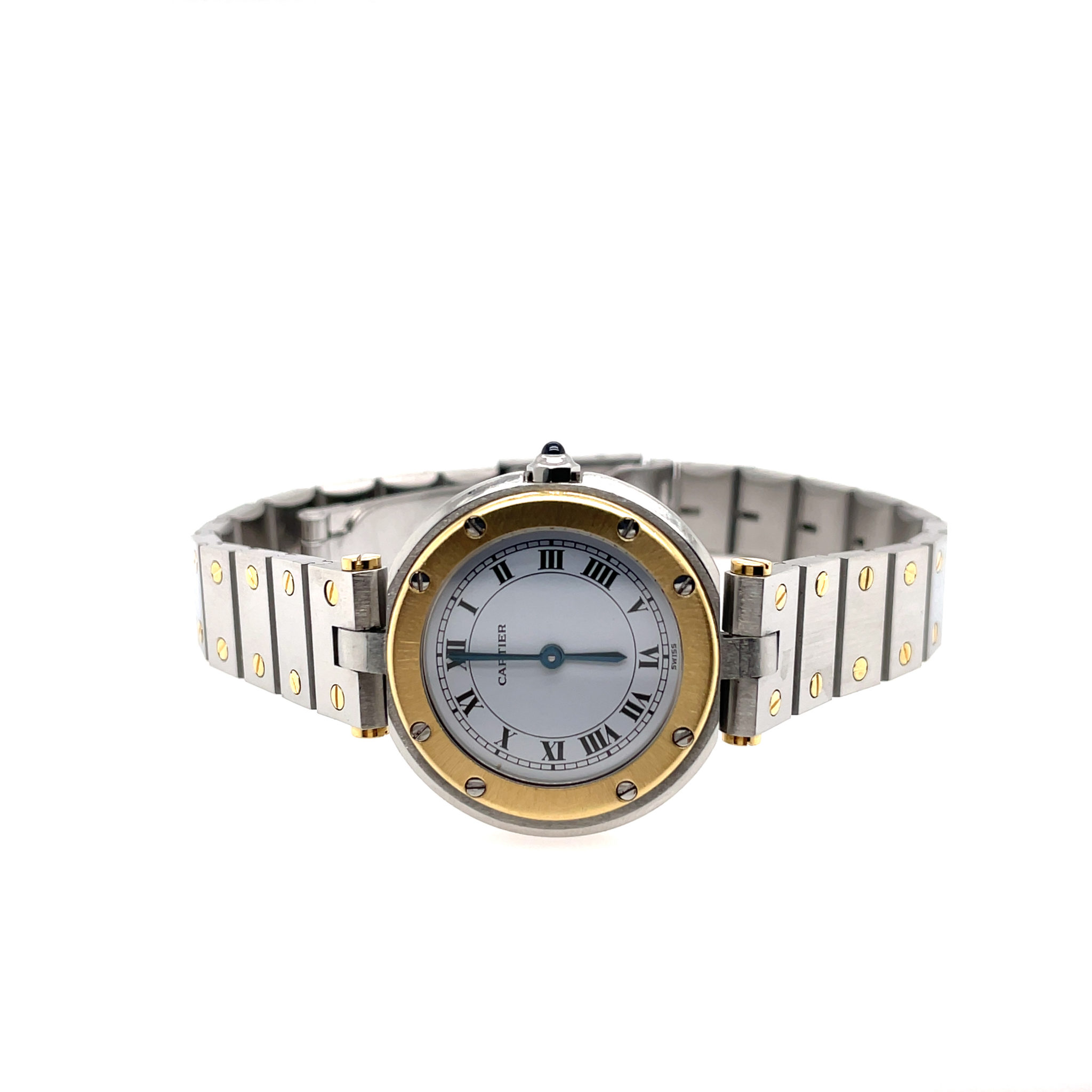 Cartier Santos Ronde Ref. 8191 Stahl/Gold ca. 1993 VINTAGE WATCH, Quartz, Service Papers - Bild 9