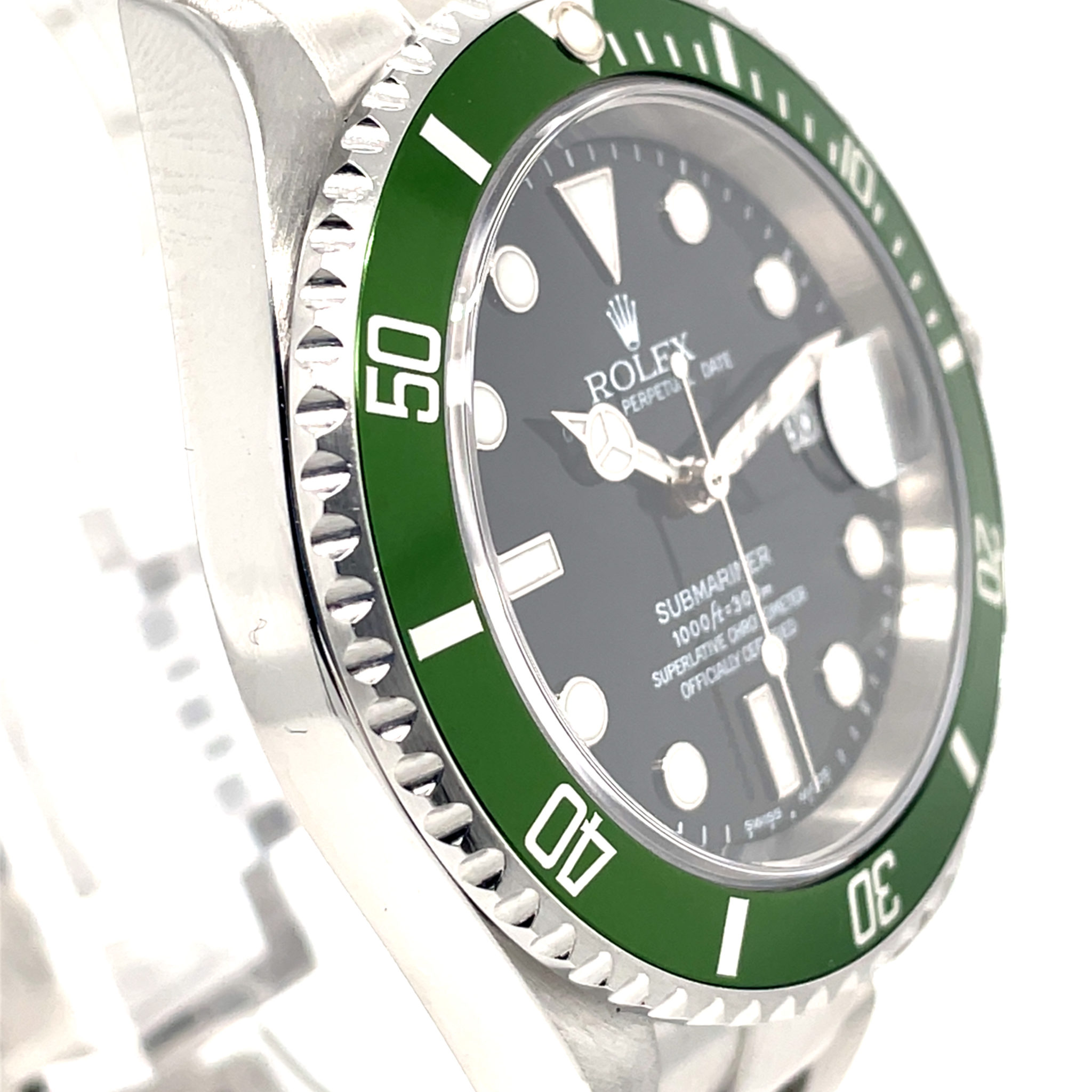 Rolex Submariner Date Ref. 16610T LV Kermit Flat 4 2004 mit original Box - Bild 4