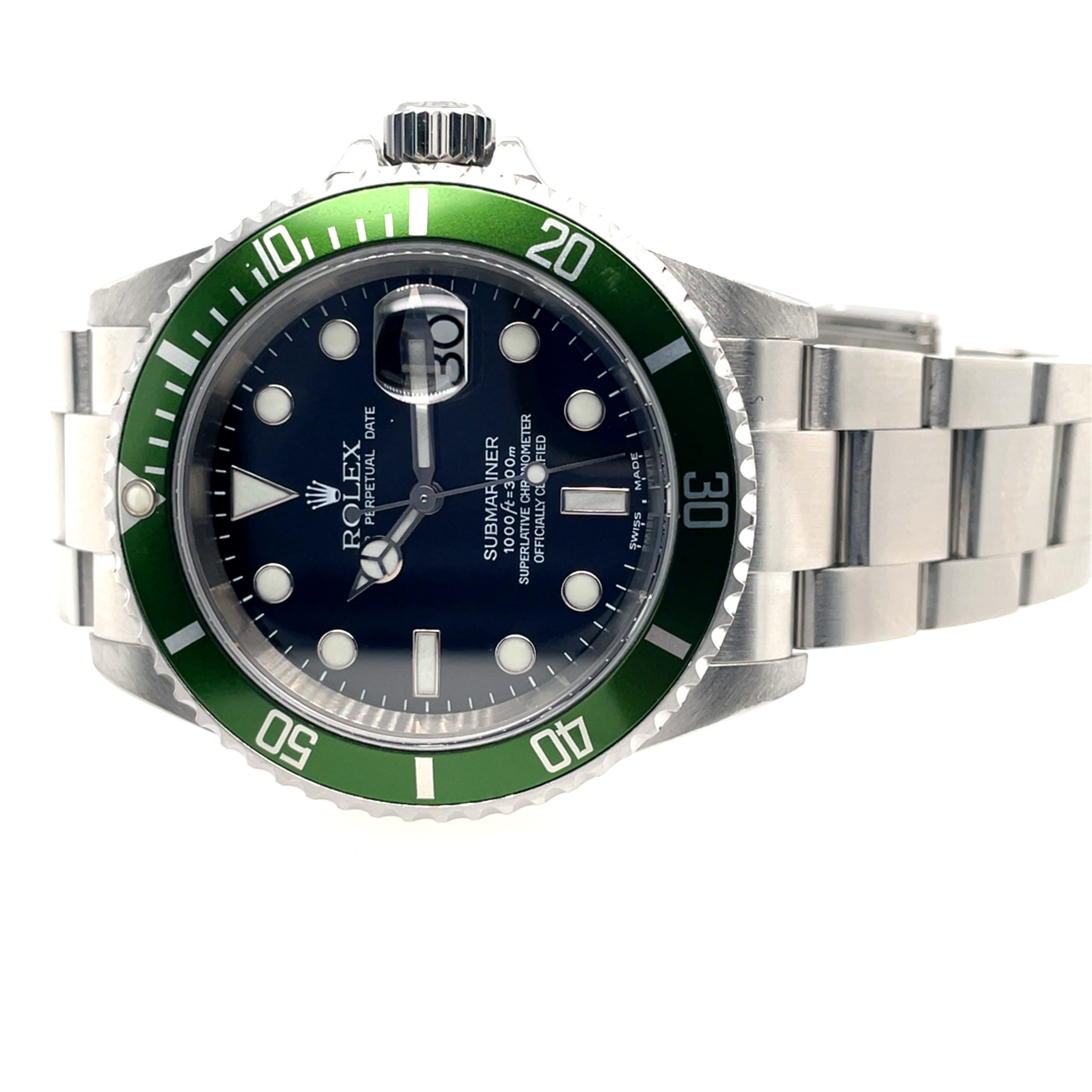 Rolex Submariner Date Ref. 16610T LV Kermit Flat 4 2004 mit original Box - Bild 8
