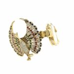 Pfauen Design Opernbrillen Smaragden, Saphire und Rubinen Gelbgold 585/ 14K - Bild 2 Vorschau