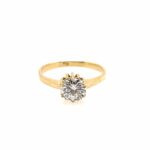 Solitärring Gr. 53,5 1,02 ct Diamant Gelbgold 750/ 18K DPL Zertifikat Vorschau