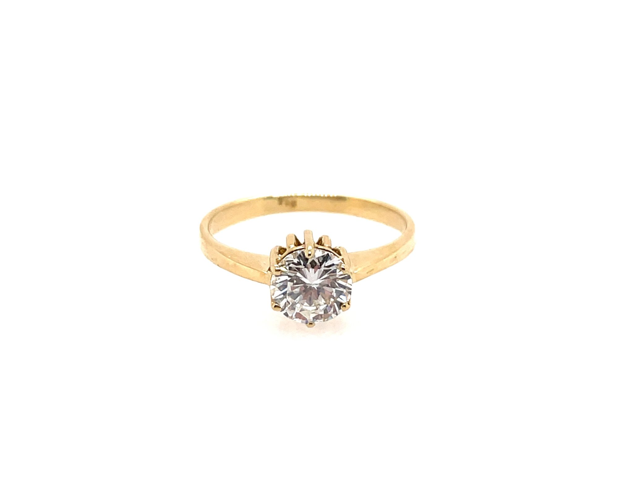 Solitärring Gr. 53,5 1,02 ct Diamant Gelbgold 750/ 18K DPL Zertifikat