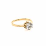 Solitärring Gr. 53,5 1,02 ct Diamant Gelbgold 750/ 18K DPL Zertifikat - Bild 3 Vorschau