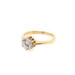 Solitärring Gr. 53,5 1,02 ct Diamant Gelbgold 750/ 18K DPL Zertifikat - Bild 4 Vorschau