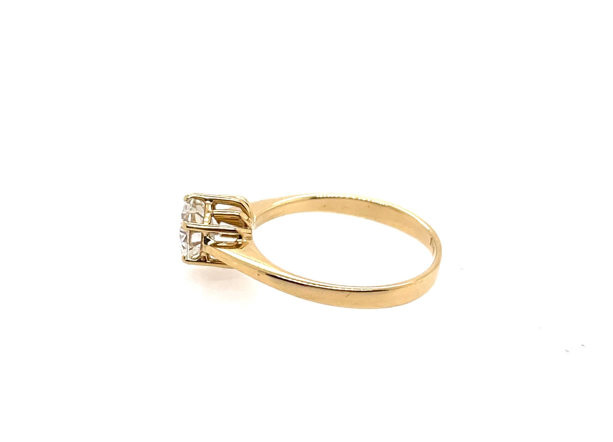 Solitärring Gr. 53,5 1,02 ct Diamant Gelbgold 750/ 18K DPL Zertifikat - Bild 5