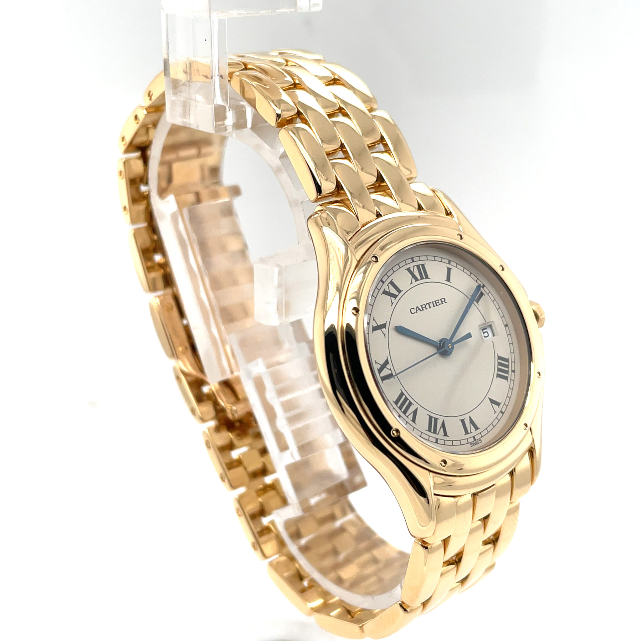 Cartier Cougar Ref. 887920 Gold 18K, Quarz 1994 Full Set almost NOS, ungetragen - Bild 2