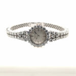 Longines Ladys Cocktail Watch 18K white gold, Diamonds 5ct. TW/vs NOS 1950-1960s ungetragen - Bild 4 Vorschau