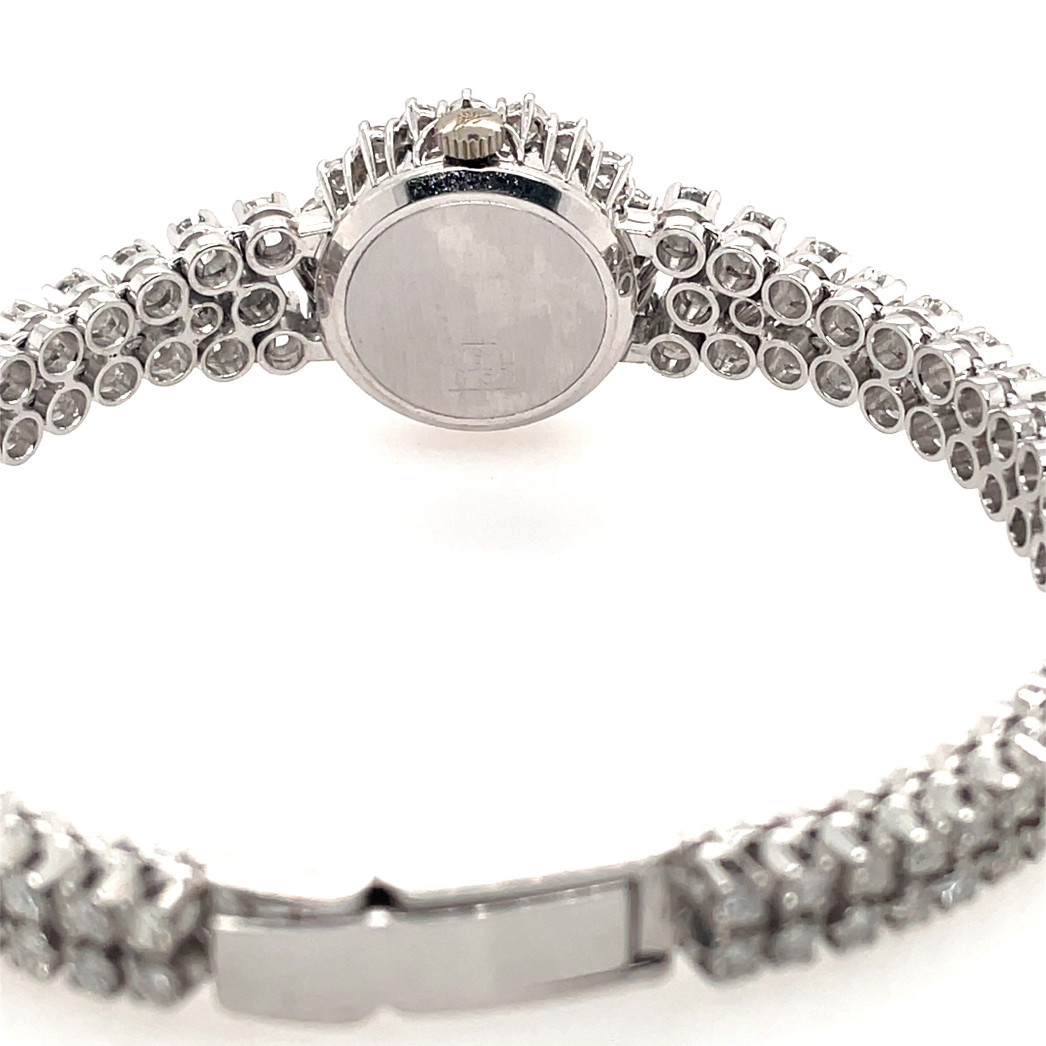 Longines Ladys Cocktail Watch 18K white gold, Diamonds 5ct. TW/vs NOS 1950-1960s ungetragen - Bild 5