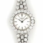 Longines Ladys Cocktail Watch 18K white gold, Diamonds 5ct. TW/vs NOS 1950-1960s ungetragen Vorschau