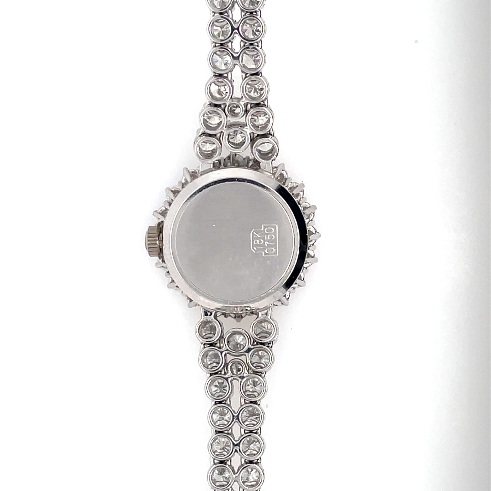 Longines Ladys Cocktail Watch 18K white gold, Diamonds 5ct. TW/vs NOS 1950-1960s ungetragen - Bild 6