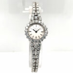 Longines Ladys Cocktail Watch 18K white gold, Diamonds 5ct. TW/vs NOS 1950-1960s ungetragen - Bild 7 Vorschau