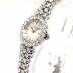 Longines Ladys Cocktail Watch 18K white gold, Diamonds 5ct. TW/vs NOS 1950-1960s ungetragen - Bild 9 Vorschau
