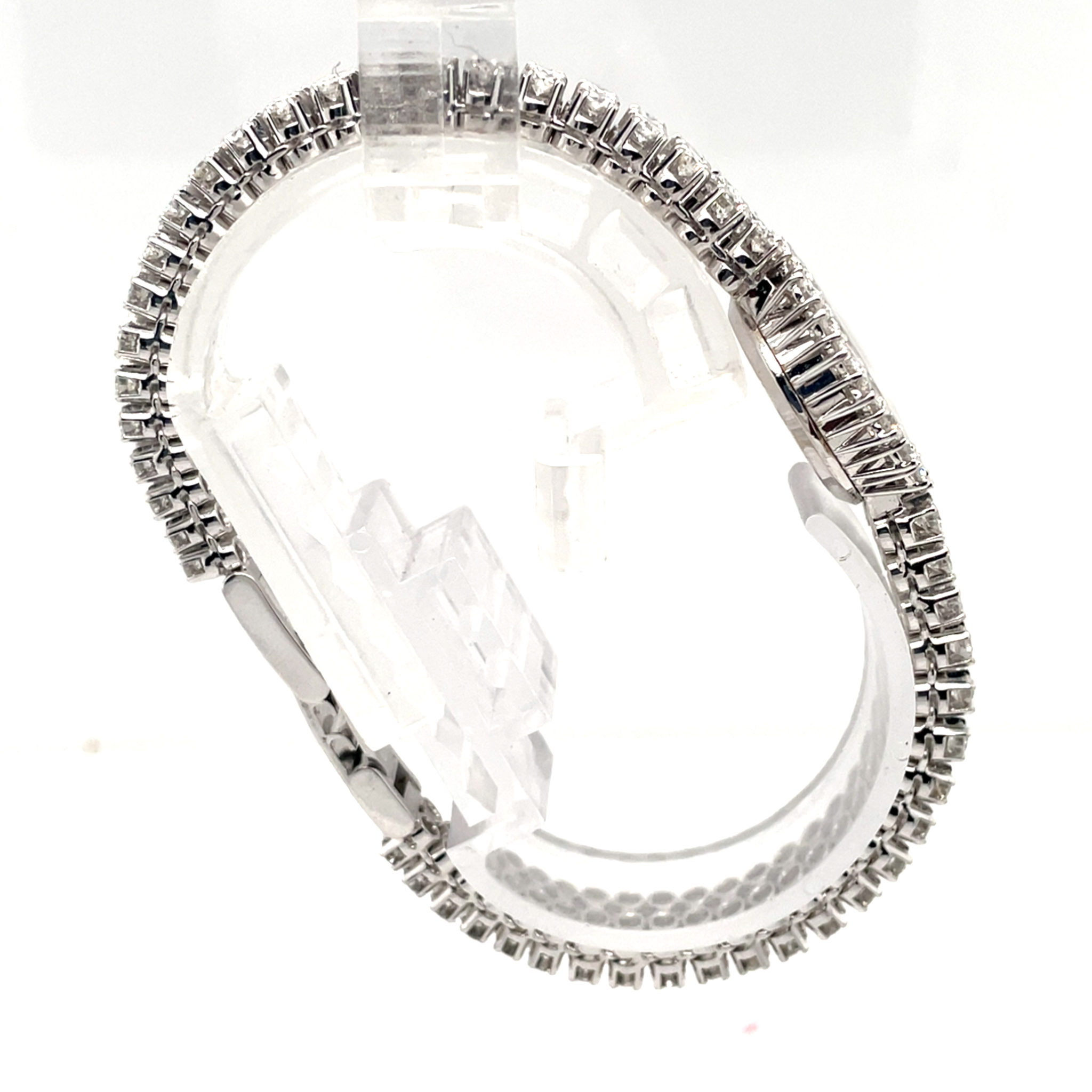 Longines Ladys Cocktail Watch 18K white gold, Diamonds 5ct. TW/vs NOS 1950-1960s ungetragen - Bild 12