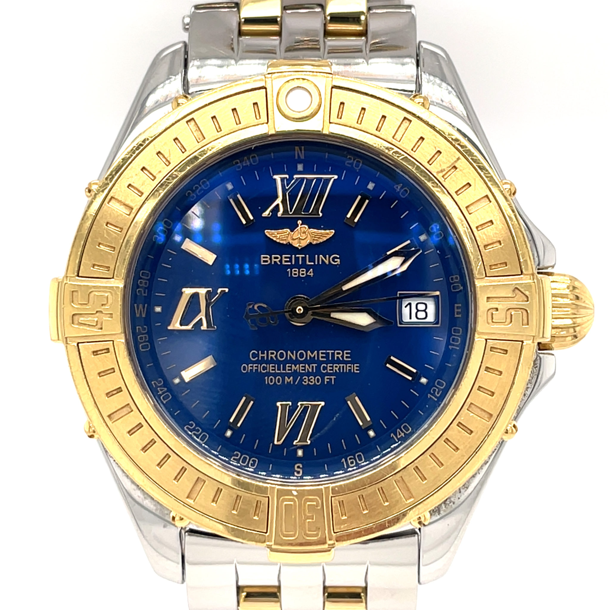 Breitling Lady B-Class Ref. D67365 Stahl/Gold 750 Chronometre Pilotband bicolor +Papiere