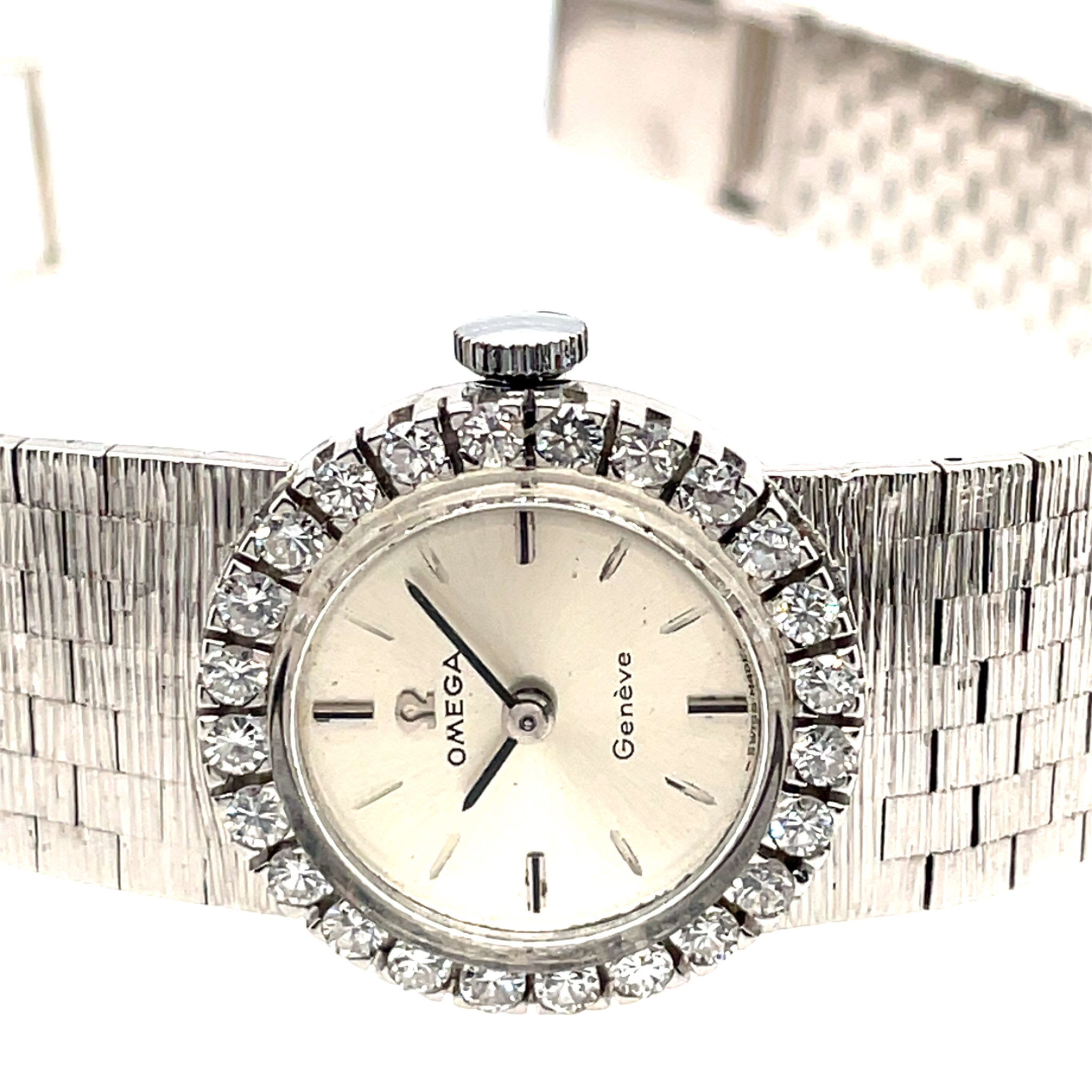 Omega Cocktail Watch 750 White gold Cal. 484 Full Serviced 1950 VINTAGE Watch - Bild 4