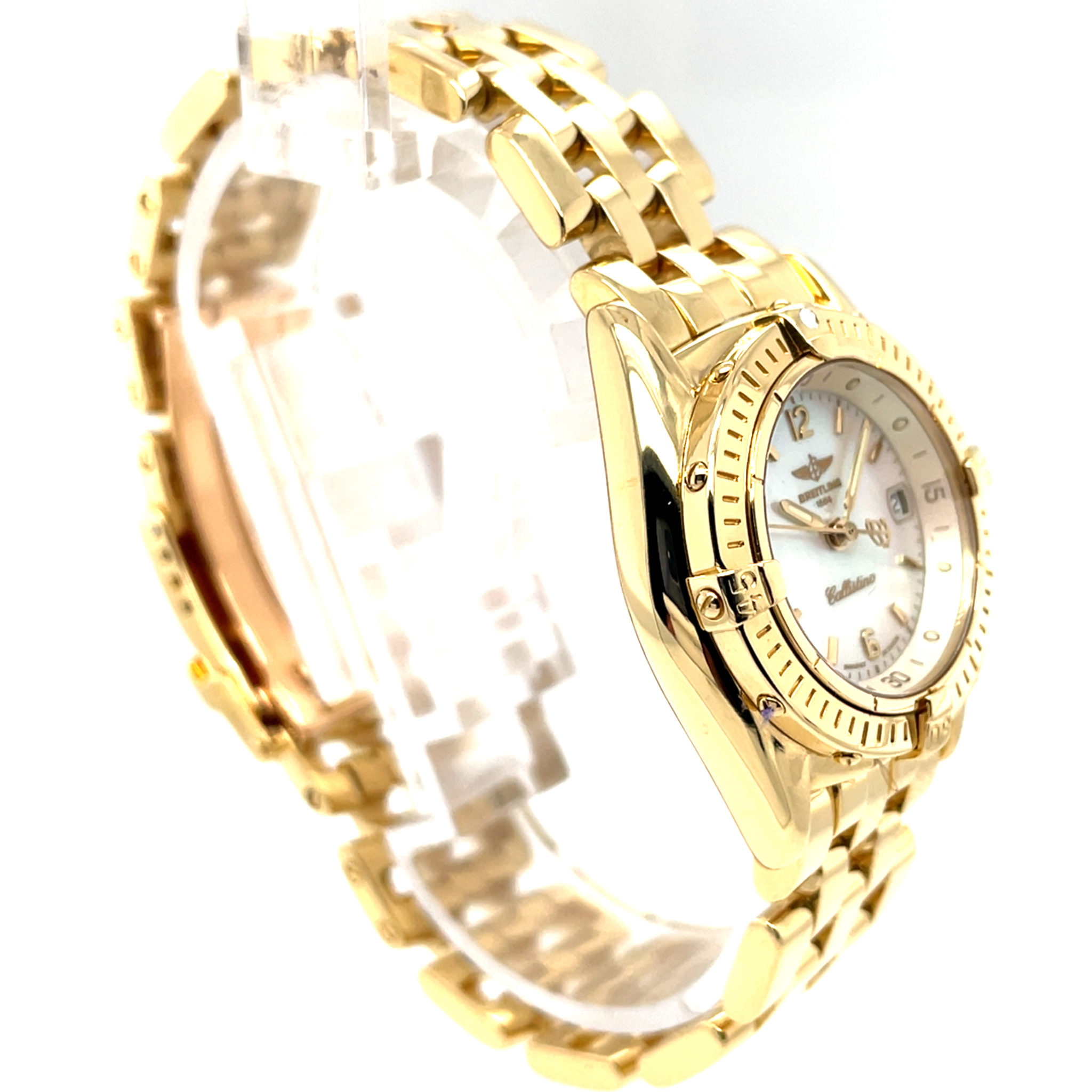 Breitling Callistino Ref. K52045.1 Gold 750/18K Mother of Pearl Quarz VINTAGE - Bild 3