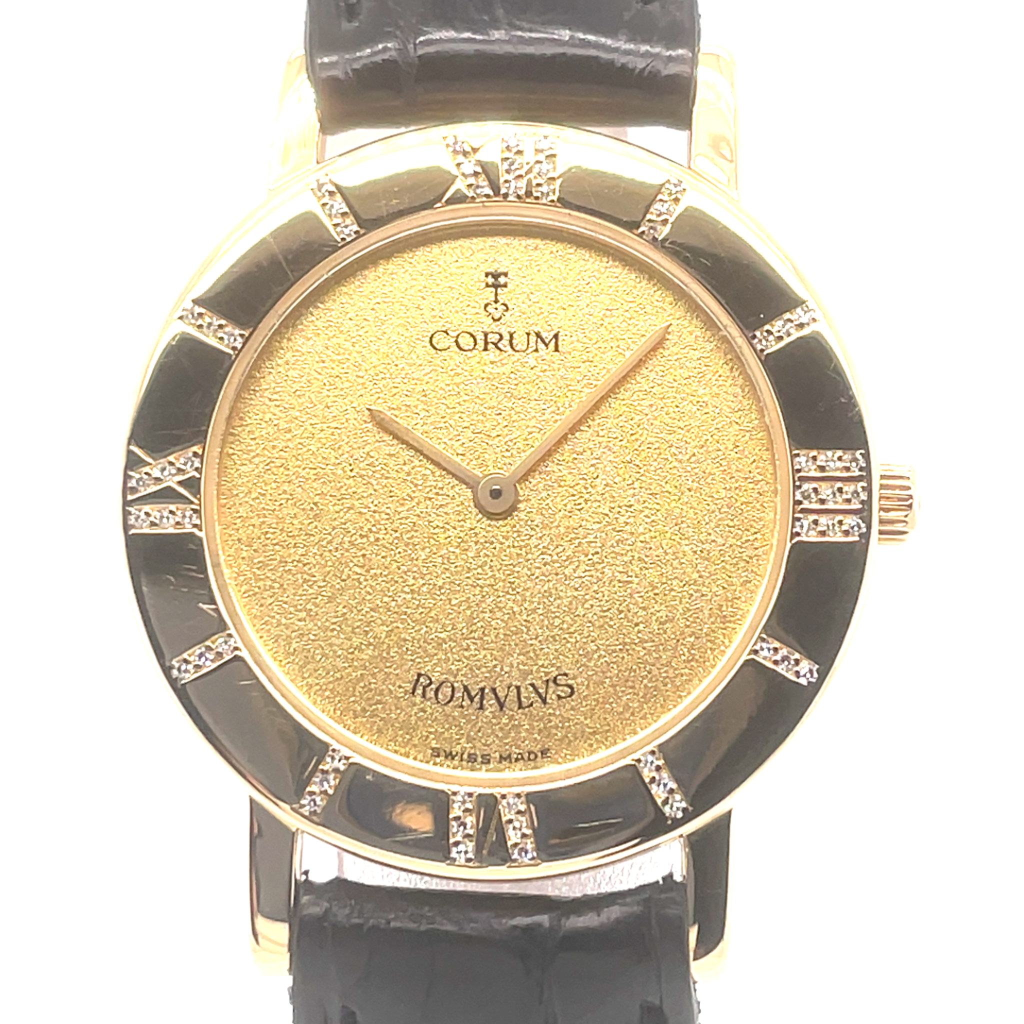 Corum Romvlvs Ref. 50.211.65 750GG 26,5mm Diamanten ca. 1990 VINTAGE