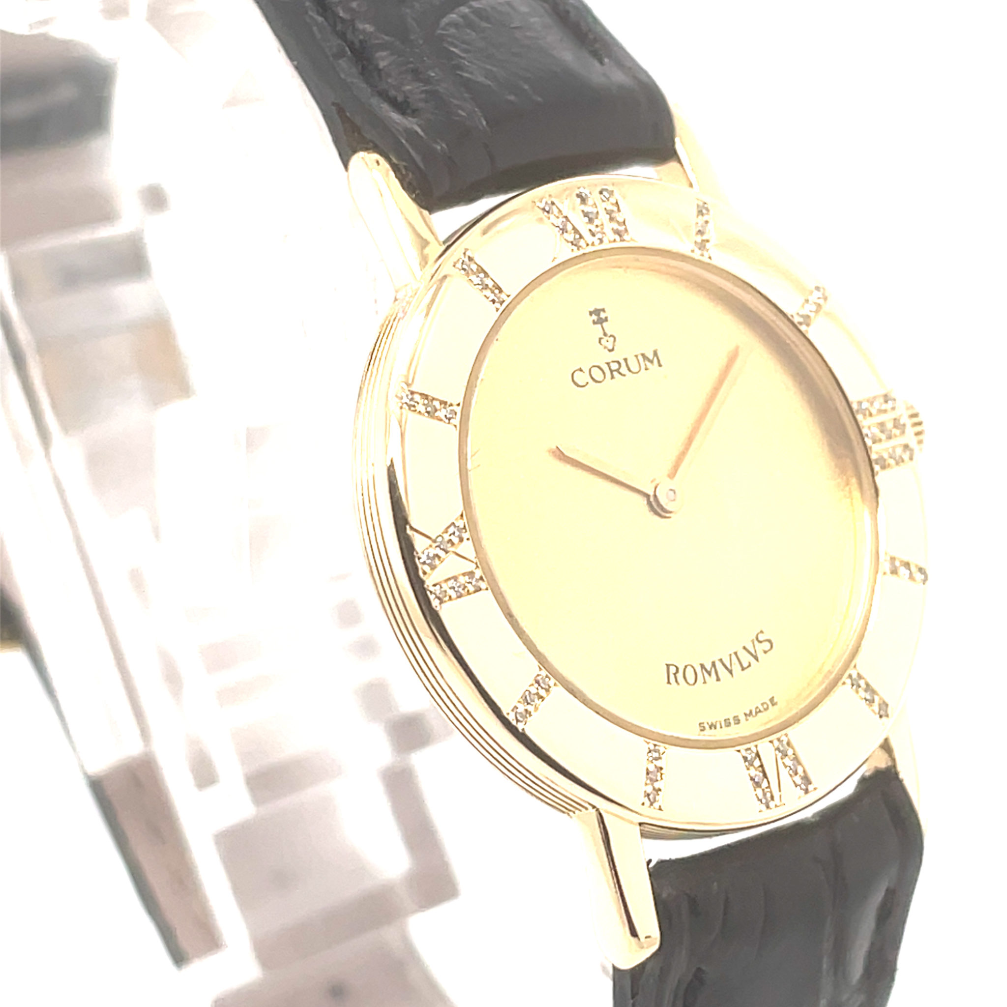 Corum Romvlvs Ref. 50.211.65 750GG 26,5mm Diamanten ca. 1990 VINTAGE - Bild 10