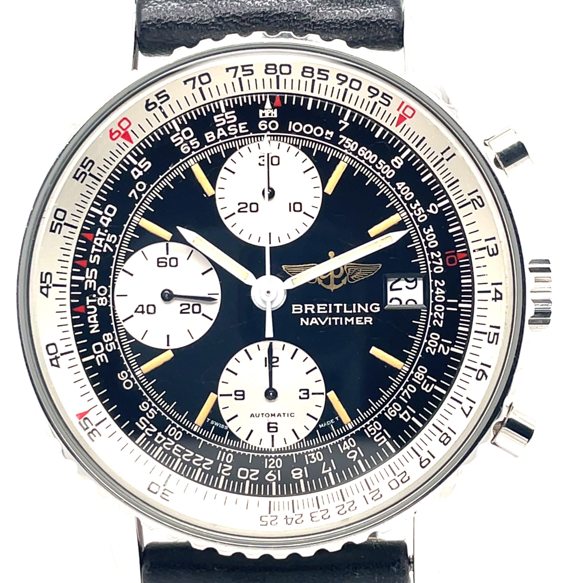 Breitling Old Navitimer Ref. 81610 Stahl ca. 1990s Vintage Chronograph