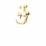 Saphir Ohrstecker ca. 0,46 ct Smaragde Gelbgold 750/ 18K - Bild 5 Vorschau