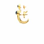 Saphir Ohrstecker ca. 0,46 ct Smaragde Gelbgold 750/ 18K - Bild 4 Vorschau