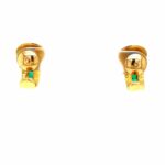 Saphir Ohrstecker ca. 0,46 ct Smaragde Gelbgold 750/ 18K - Bild 6 Vorschau