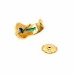 Saphir Ohrstecker ca. 0,46 ct Smaragde Gelbgold 750/ 18K - Bild 8 Vorschau