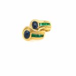 Saphir Ohrstecker ca. 0,46 ct Smaragde Gelbgold 750/ 18K - Bild 10 Vorschau