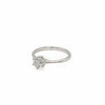Solitärring Gr. 53 0,51 ct Diamant Weißgold 750/ 18K GIA Zertifikat - Bild 2 Vorschau