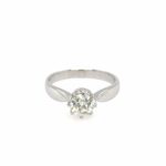 Solitärring Gr. 62 ca. 1,06 ct Diamant in Altschliff Weißgold 14K Vorschau
