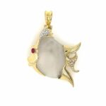 Wempe Kristall Fisch Anhänger Diamanten und Rubin Gelbgold 750/ 18K Vorschau