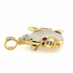 Wempe Kristall Fisch Anhänger Diamanten und Rubin Gelbgold 750/ 18K - Bild 3 Vorschau