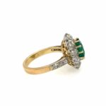 Smaragd 2,46ct Gr.56 ca. 3,0ct Diamanten Bicolor 750/ 18K DSEF Zertifikat - Bild 5 Vorschau